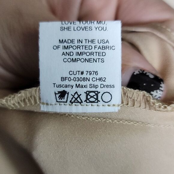 Show Me Your MuMu Tuscany Maxi Slip Dress in Champagne Luxe Satin - Picture 9 of 11